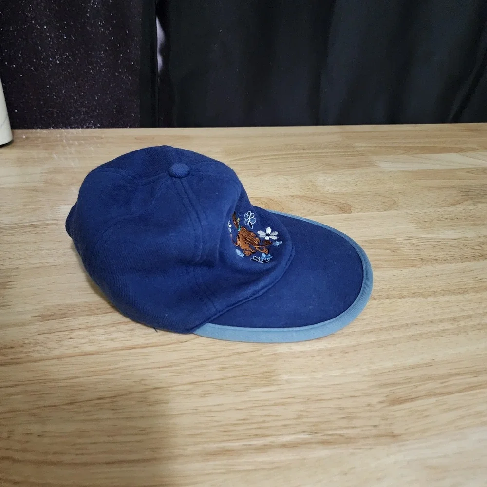 Scooby-Doo Kids Embroidered Baseball Cap Navy Blue Flower Hat Elastic Back